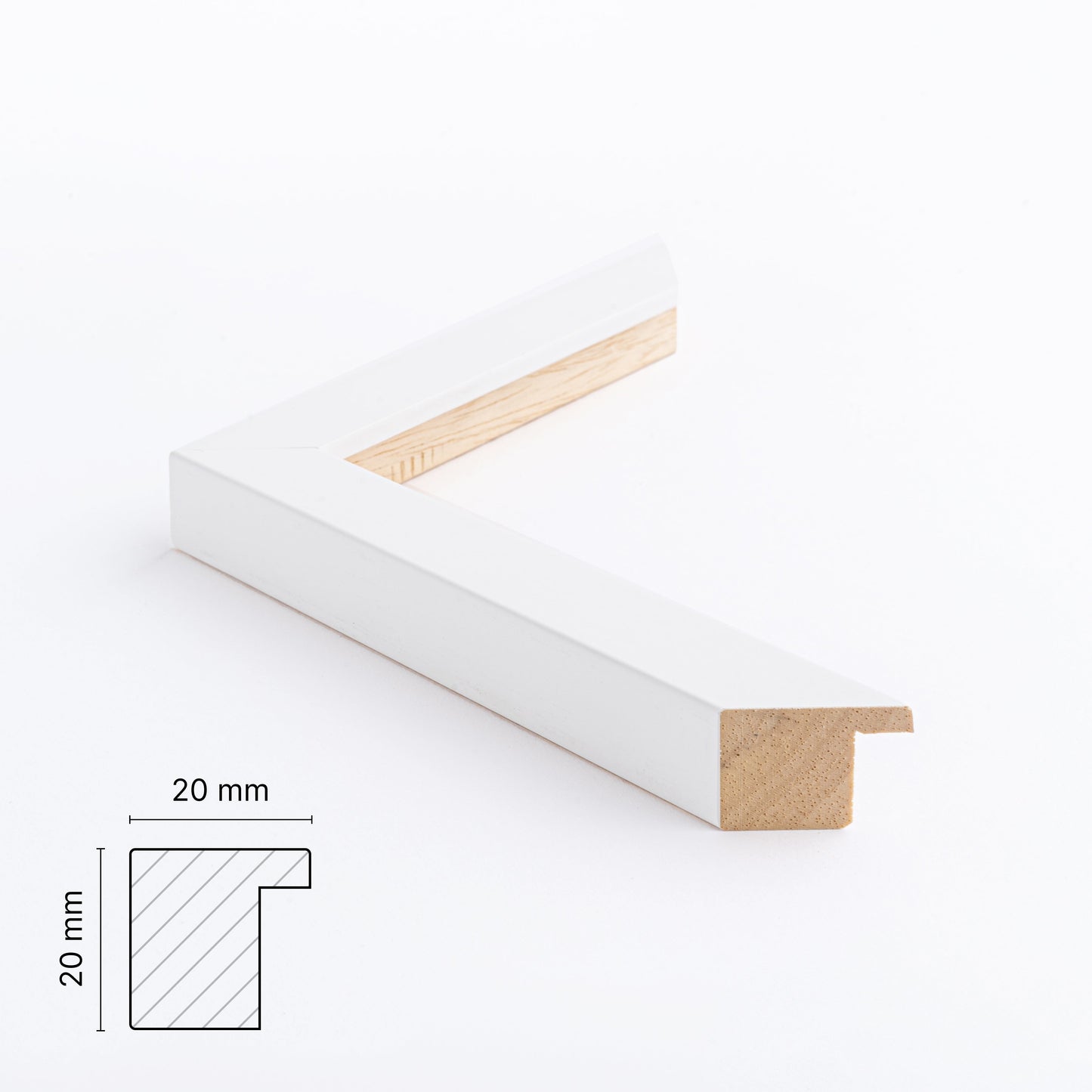 Moulding 113 (20x20), White