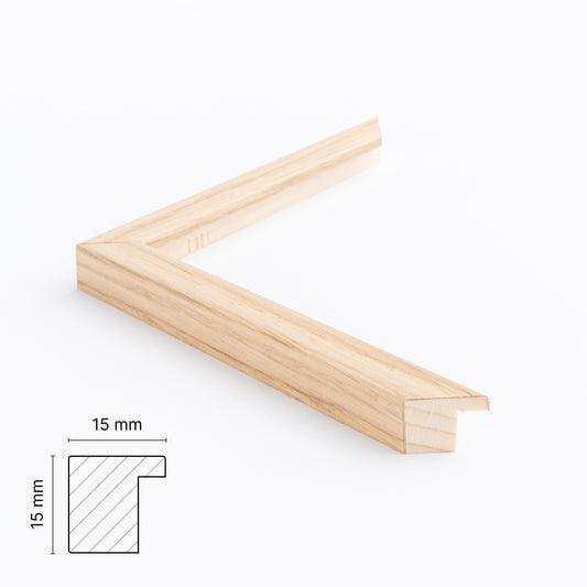 Moulding 107 (15x15), Natural oak - veneer